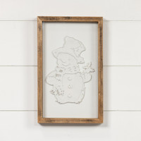 CHILLY SNOWMAN FRAMED PRINT