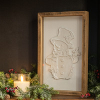 CHILLY SNOWMAN FRAMED PRINT