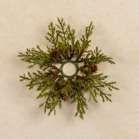 PRICKLY PINE TAPER CANDLE RING