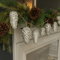 6' GLITTERED PINECONE GARLAND
