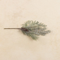 20"  GLITTERED PINE  W/ FERN SPRAY