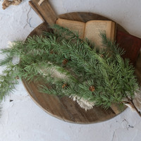 34" DARK GREEN PINE HANGING BUSH