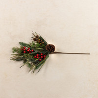 28" REDWOOD PINE BERRIES & PINECONES PICK