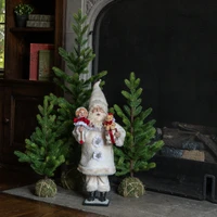 20" CREAM SANTA W/ DOLL
