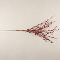 41" RED GLITTERED BRANCH W/ BERRIES