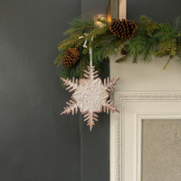12" WHITE NOELLE SNOWFLAKE