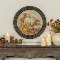 ROUND FRAMED PUMPKIN PATCH PRINT