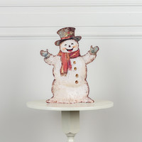 18" WELCOMING SNOWMAN METAL DUMMY BOARD
