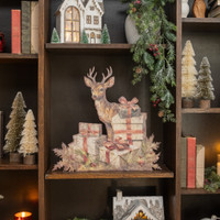 18" DEER W/ PRESENTS METAL DUMMY BOARD