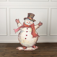 35.75" HAPPY SNOWMAN METAL DUMMY BOARD