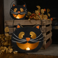 10.75" VINTAGE BLACK CAT BUCKET
