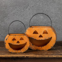 7.5" HAPPY JACK O LANTERN METAL BUCKET