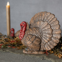 7.5" BROWN & RED TABLETOP TURKEY