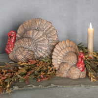 5" BROWN & RED TABLETOP TURKEY