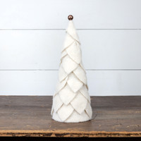14.25" CREAM FELT TREE
