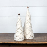 14.25" CREAM FELT TREE