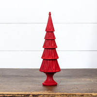 14.75" RED LAYERED TREE