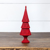 11.5" RED LAYERED TREE