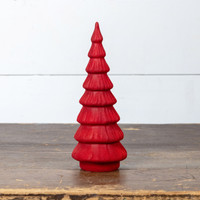 10.75" RED MERRY TREE