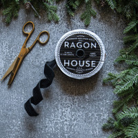 1" BLACK VELVET WIRED RIBBON
