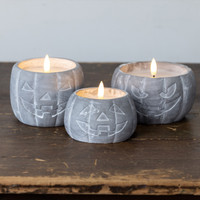 3.5" JACK-O-LANTERN 3D FLAME CANDLE