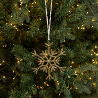 6" GOLD POINTED SNOWFLAKE ORNAMENT