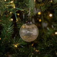 2.5" PITTED GLASS KUGEL ORNAMENT