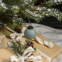 2" SKY BLUE KUGEL ORNAMENT