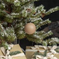 3" BEIGE KUGEL ORNAMENT