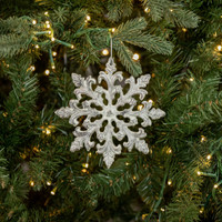 WHITE MIRABELLE SNOWFLAKE ORNAMENT