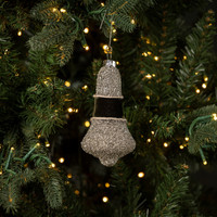 5" FOREST VELVET & GLITTER BELL