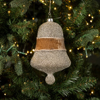 7" FAWN VELVET & GLITTER BELL