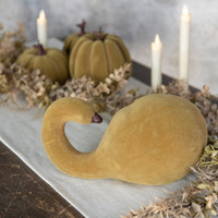 11.5" GREEN FLOCKED GOURD