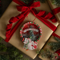 MERRY CHRISTMAS SNOWMAN ORNAMENT