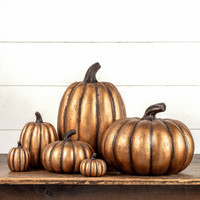 3" GOLD SHORT PUMPKIN