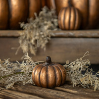 3" GOLD SHORT PUMPKIN