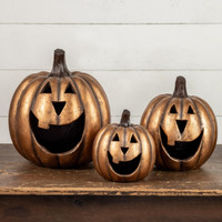 15" GOLD BIG MOUTH PUMPKIN