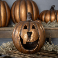 11.5" GOLD BIG MOUTH PUMPKIN