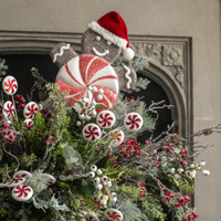 GINGERBREAD MAN W/ RED PINWHEEL CANDY PICK