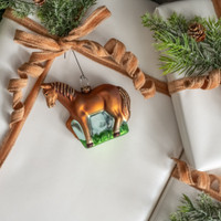 BROWN HORSE ORNAMENT
