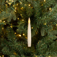 SET/ 6 CREAM SHIMMER HANGING LED CANDLES