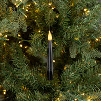 SET/ 6 BLACK HANGING LED CANDLES