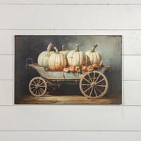 28" x 18" PUMPKIN WAGON PRINT
