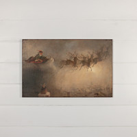 28" x 18" CHRISTMAS NIGHT SLEIGH RIDE PRINT