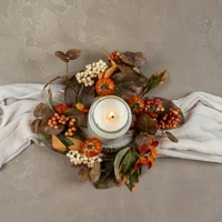 12" MIXED HARVEST CANDLE RING