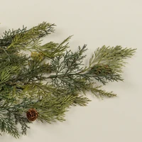 34" MIXED CEDAR HANGING BUSH W/ PINECONES
