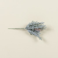 9" FROSTED PRICKLY PINE PICK W/ PINECONE