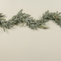 6' WHITE SPRUCE W/ MINI PINECONES GARLAND