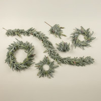 6' WHITE SPRUCE W/ MINI PINECONES GARLAND