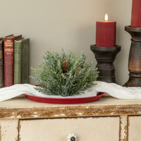 7.5" PRICKLY PINE HALF BALL W/ PINECONES
